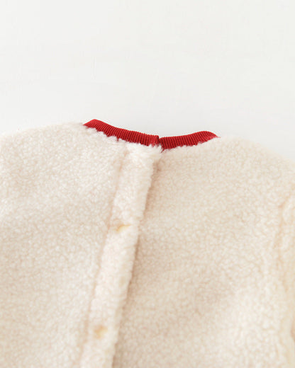 Christmas Fleece Snowman Pocket Baby Jumpsuits