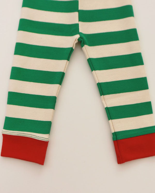 Christmas Striped Baby Bodysuit/Top Pant Set