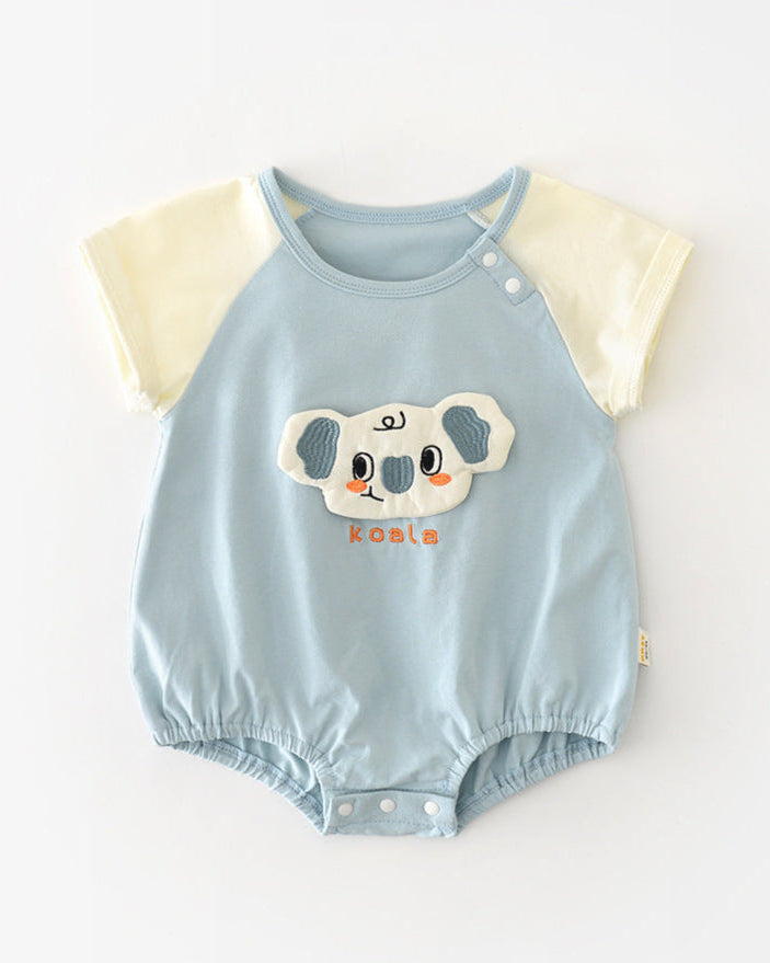 Koala Pattern Raglan Short Sleeve Baby Romper