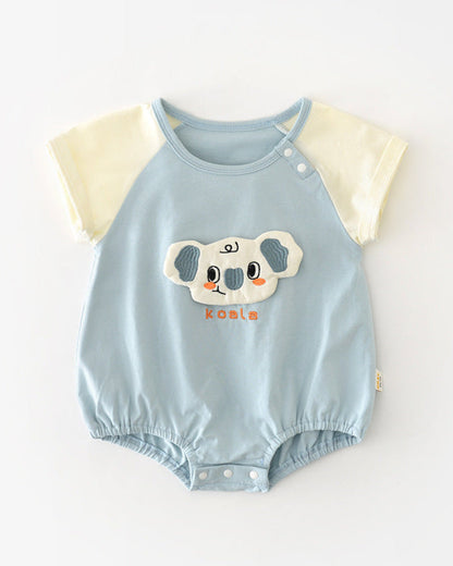 Koala Pattern Raglan Short Sleeve Baby Romper