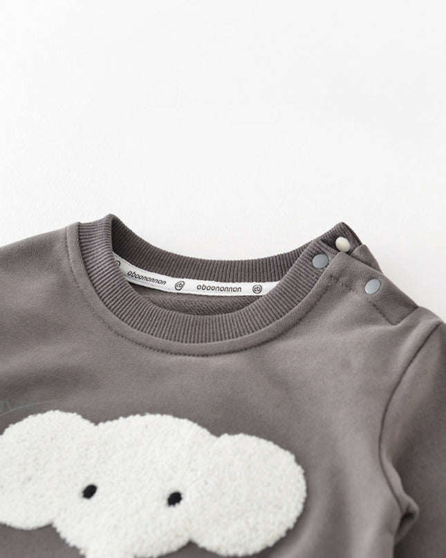 Elephant Pattern Long Sleeve Baby Jumpsuits