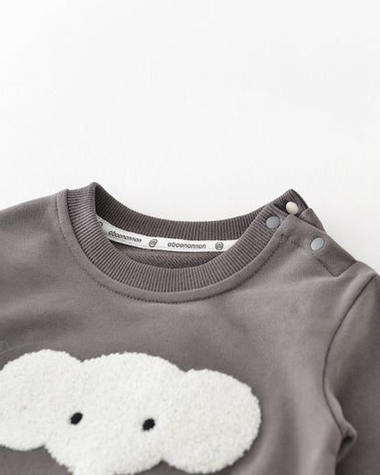 Elephant Pattern Long Sleeve Baby Jumpsuits