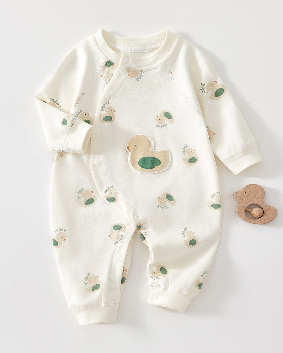 Duck Pattern Cotton Thin/Thick Baby Jumpsuits