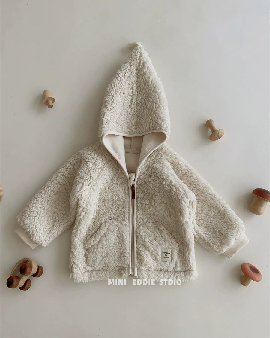 Polar Fleece Solid Color Baby Jacket/Jumpsuits