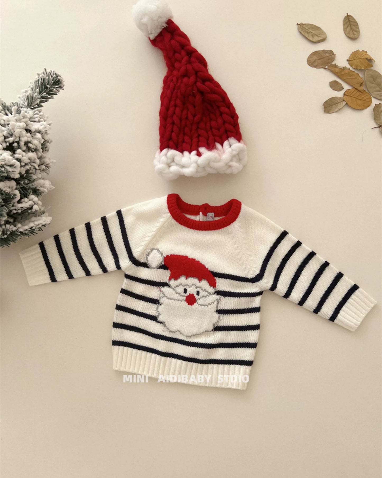 Santa Knitted Baby Sweater Jumpsuits Romper