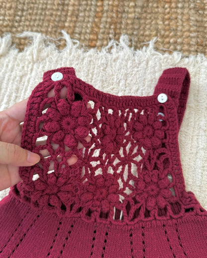 Crochet Knitted Sleeveless Baby Dress