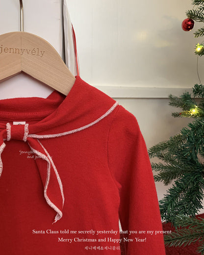 Knotted Bow Collar Cotton Long Sleeve Baby Top