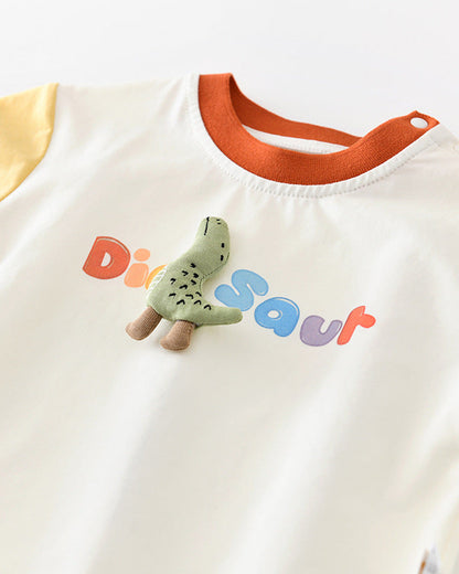 Dinosaur Letter Short Sleeve Baby 2pcs Set