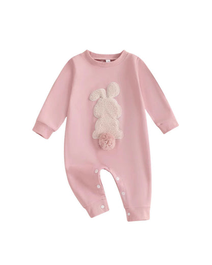 Rabbit Ball Decor Long Sleeve Baby Jumpsuits