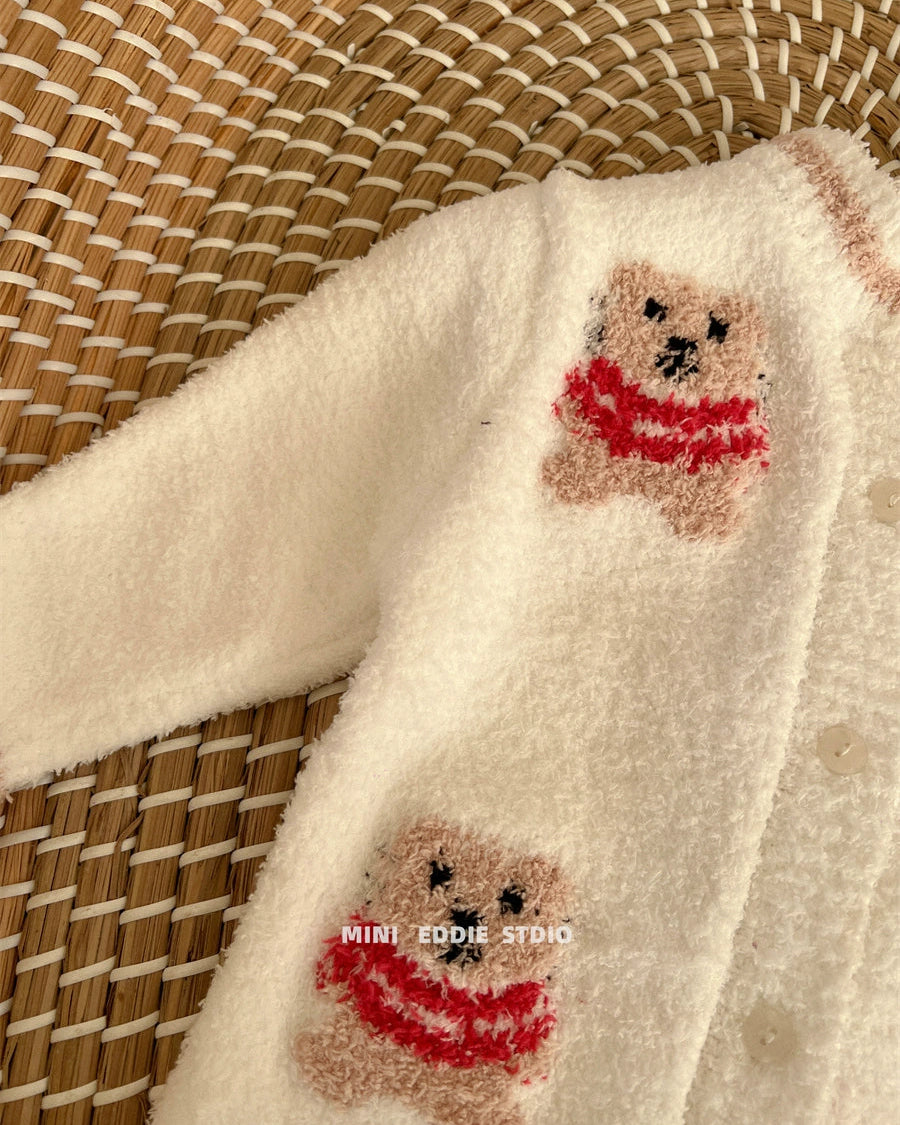 Bear Head Fleece Warm Soft Baby Pajama
