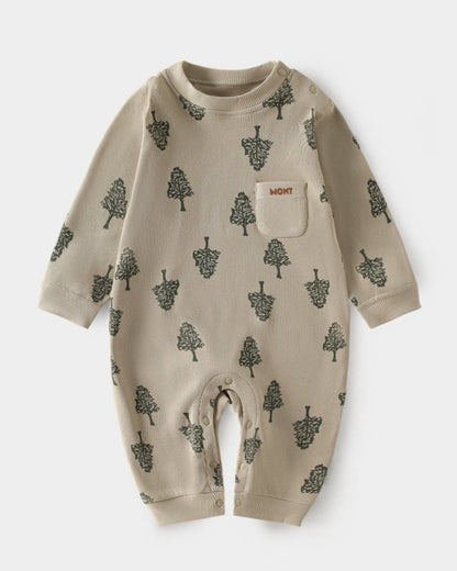 Tree Animal Soft Long Sleeve Baby Jumpsuits