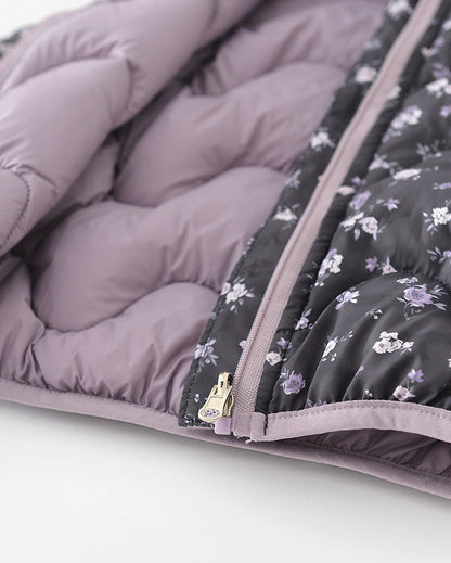 プリント柄の暖かいベビーフード付きパファージャケット