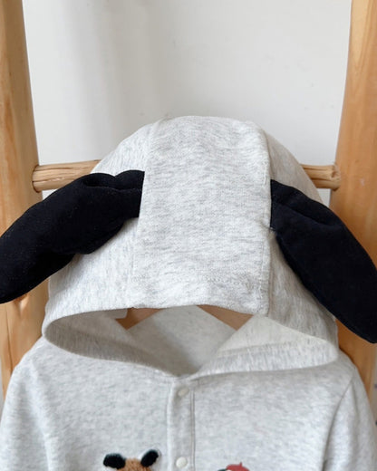 Puppy Ear Hooded Long Sleeve Baby Jumpsuits