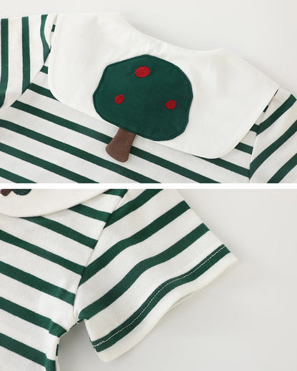 Tree Star Striped Baby Jumpsuits/2pcs Set