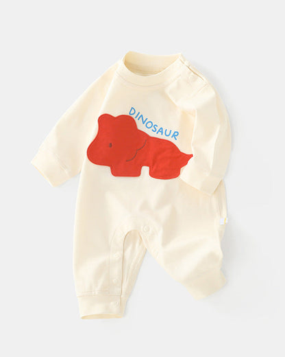 Dinosaur Letter Long Sleeve Baby Jumpsuits
