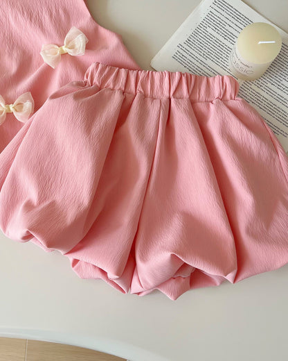 Sweet Bow Decor Girl Dress/Outfit