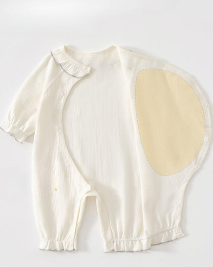 Cotton Ruffled Design Long Sleeve Baby Jumpsuits