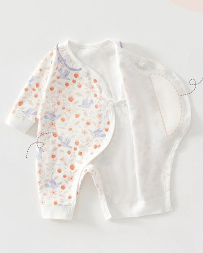 Bird Strawberry Pattern Cotton Baby Jumpsuits