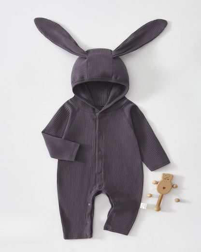 Rabbit Ear Hooded Long Sleeve Baby Jumpsuits